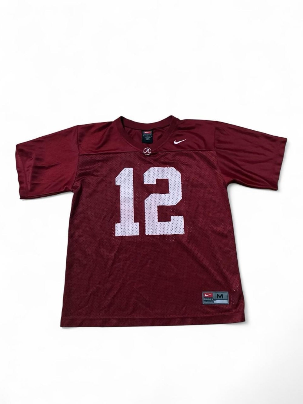 Nike Men's Maroon Football Jersey with Number 12